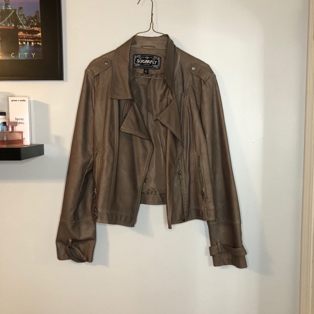 Taupe Leather jacket